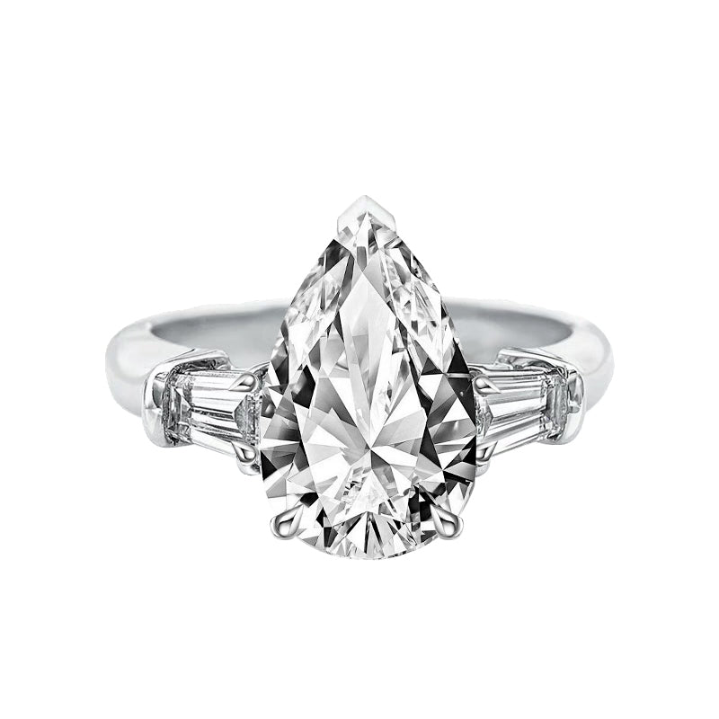 3.17ct Pear Lab-Grown Diamond Ring 18K Gold