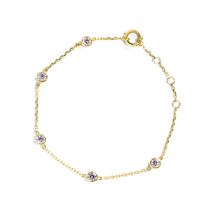 18K GOLD 0.5ct tw Bubble Bracelet