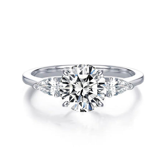 2.ct Round  Lab-Grown Diamond Three-Stone Ring